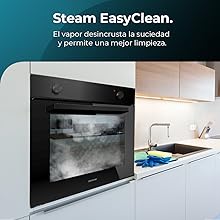 Energy class A / Steam Assist / Steam EasyClean / Cooling Fan / Steam Base X2 / Porte Full Glass