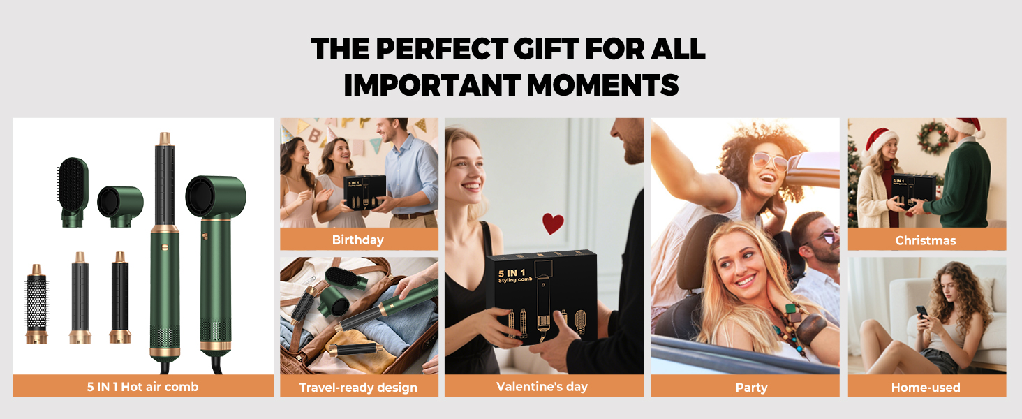 Le texte indique « LE CADEAU PARFAIT POUR TOUS ». Série d'images de style de vie montrant diverses activités, notamment l'exercice, la relaxation et des scénarios sociaux.