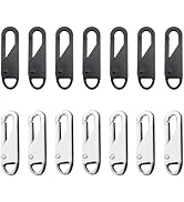 Tirette Fermeture Eclair, 14 Pcs Fermeture Éclair de Remplacement, Métal Zipper Pull, Zipper Pull...