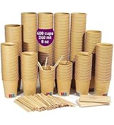 GoBeTree 400 gobelets jetables en carton kraft de 240 ml / 8oz, gobelets jetables en carton kraft...