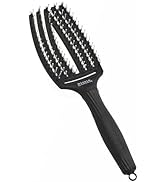 Olivia Garden Fingerbrush Brosse Plate Combo avec Poils 100% Sanglier/Nylon, Taille Medium , 1 Unité