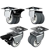 Holkie Roulettes robustes de 50 mm pour meubles avec frein de sécurité