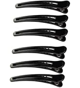 Pinces à Cheveux Professionnelles, 6 Pcs Bec de Canard, Plastique Coiffeur Pince, Antidérapantes,...