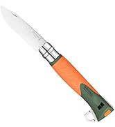 Opinel N°12 Explore Sandvik Acier 12C27 Anti-rouille Softgrip Virobloc Sifflet allume-feu