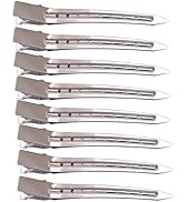 Lot de 8 pinces à cheveux en forme de bec de canard en métal pour coiffure et maquillage