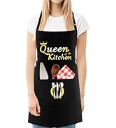 avec un design décoratif sur le thème de la cuisine avec une couronne dorée et des graphismes d'ustensiles