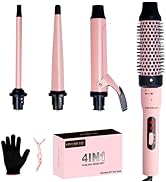 Boucleur a Cheveux 4 en 1 Fer à Boucler avec Brosse Lissante Ceramique Chauffante Fer a Friser et...