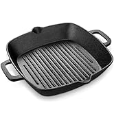 Poêle à induction Velaze - Plaque en fonte rectangulaire avec revêtement à 2 poignées et...