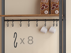 Images rapprochées de systèmes de crochets muraux, montrant plusieurs positions de montage et agencements de crochets pour l'organisation.