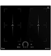 Plaque à induction 60 cm | Autarque | 8,2 kW | 4 zones | 9 niveaux | 2 zones flexibles | Sans cadre | Neige...