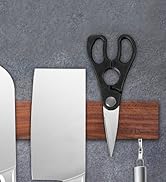 Dmore Barre aimantée en noyer avec 2 crochets porte-couteaux 40 cm