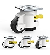 Holkie Roulettes de nivellement avec poignée à cliquet – Capacité totale 1000 kg – Roulettes robustes S...
