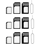 4 in1 SIM Nano Adaptateur de Carte, 3 Set Nano SIM Cartes Kit, Adaptateur SIM et Epingle D'ejecti...