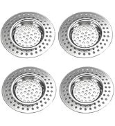 Évier Filtre de Vidange, 4PCS Filtres de Drainage, Filtre à Évier, Grille Evier Cuisine en Acier ...
