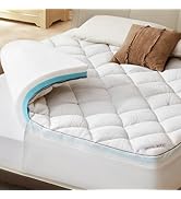 BEDLORE Surmatelas 140x200 cm, Surmatelas en Mousse à Mémoire de Forme Gel Respirant et Confort, ...