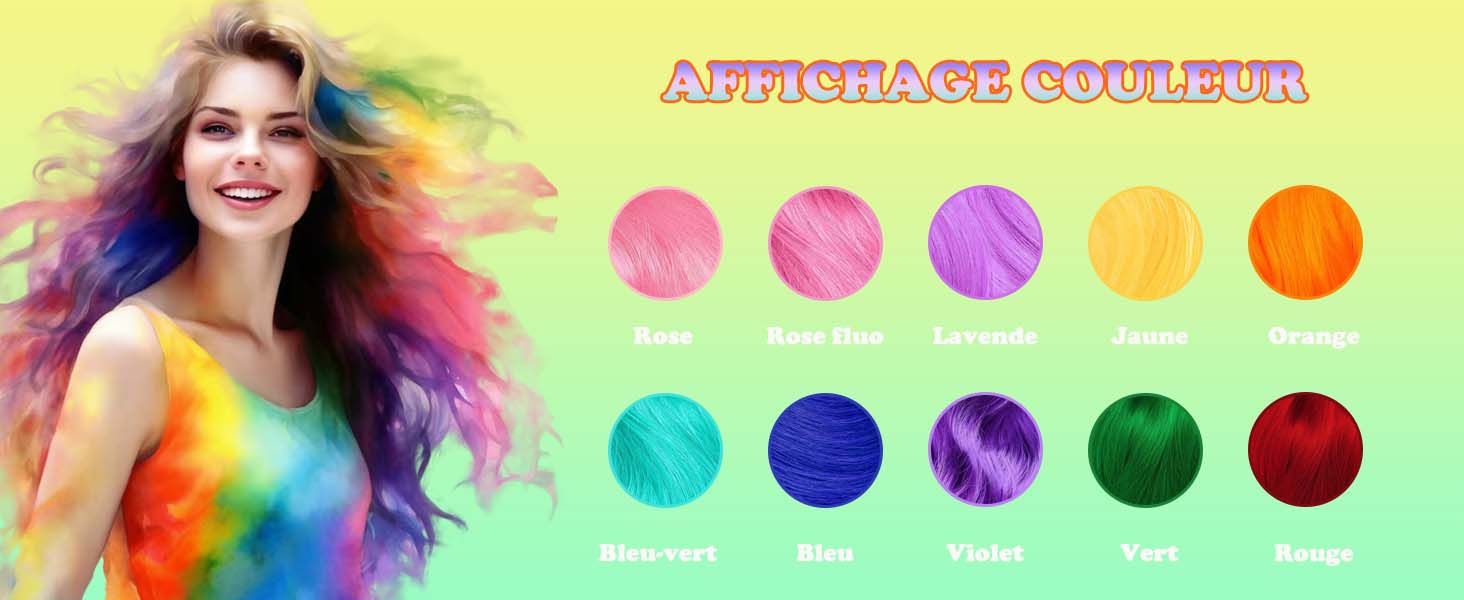 extensions de cheveux colorées