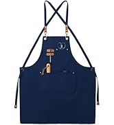 à bretelles croisées. Dispose de plusieurs poches, de garnitures en cuir et de détails en métal. Comprend des accessoires pour des outils tels que des ciseaux et un ouvre-bouteille.