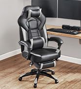 une chaise de bureau avec un écran d'ordinateur et un écran.