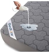 BEDLORE Protège Matelas 160x200 cm, Imperméable Housse Protection Matelas Bonnet 40 cm avec Élast...