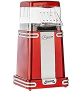 Gadgy Machine à popcorn à air chaud – Machine à popcorn rétro – Popcorn sans graisse sans huile – Collation saine – ...