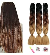 Kanekalon Meches Tresse Cheveux, Rajout Meches Pour Tresses Africaine, ShowJarlly 24
