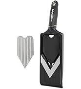 Microplane Mandoline en V réglable avec râpe à Julienne, avec la Pince protège-Doigts Inclus