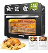 FOHERE XXL 23 L Friteuse à air chaud 1700 W Four à air chaud avec 6 programmes, pour la préparation...