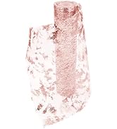 Chemin De Table Filet avec Feuille d'or Rose 28cmx10m, Chemin De Table Polyester,Ruban De Table M...