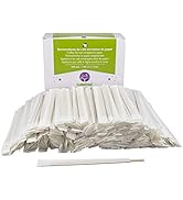 500 cuillères en bois emballées individuellement dans du papier de 14 cm. Bâtonnets de café jetab...