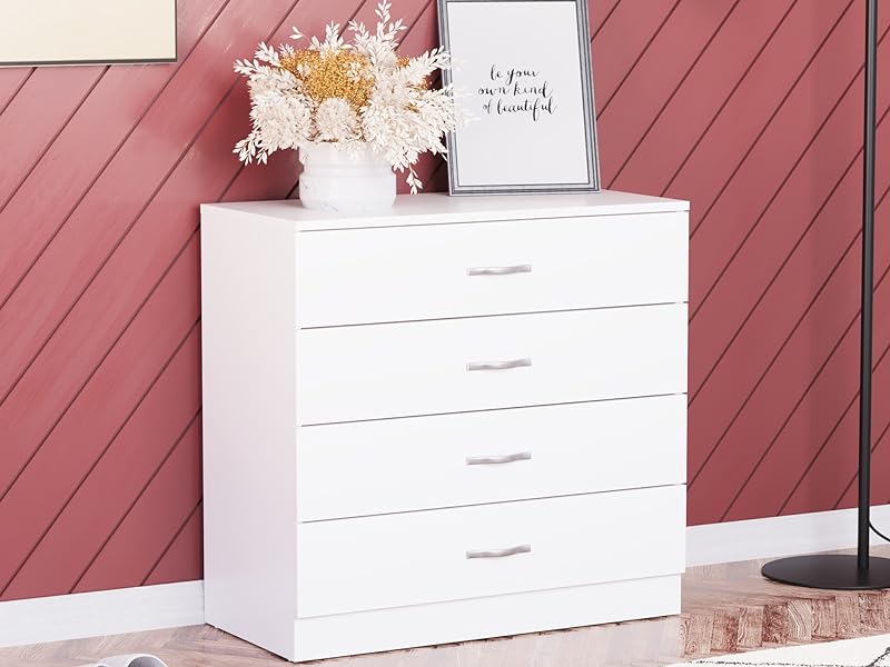 Riano 4 Drawer Chest, White