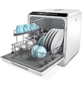 Hermitlux Mini-lave-vaisselle, lave-vaisselle de comptoir, utilisable avec robinet ou sans robine...