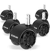 Cosyland Lot de 5 roulettes pour chaise de bureau 11 mm x 22 mm