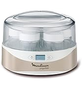 Moulinex YG231E32 Yaourtière Yogurteo 7 Pots de Yaourt Inclus Programmable Écran LCD Minuteur 13W...