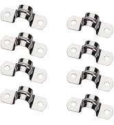 Pince de tuyau, 8 pièces Acier Inoxydable U-tube Pince, M20 Collier de serrage, pour tuyaux de ga...