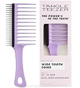 Tangle Teezer Wide Tooth, Peigne Cheveux Bouclés et Frisés 3C-4C, Picots Longs pour Démêler et Ré...