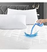 GRT Protège-matelas matelassé 180 x 200 cm, imperméable, anti-humidité, respirant...