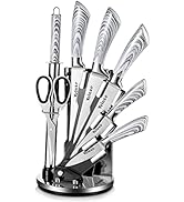 Velaze Lot de 8 couteaux professionnels en acier inoxydable