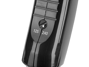 BaByliss, sèche-cheveux, Travel Dry 2000, 5344E, poigné pliable, compact, léger, noir, concentrateur