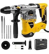 Enventor Marteau perforateur, 1500 W Marteau démolisseur, marteau percuteur avec mandrin SDS-Plus, 4 ...