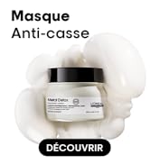 Le texte indique « Masque anti-case » et « DECOUVRIR ». Pot de produit de beauté présenté sur un fond blanc en forme de fleur.