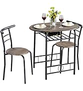 Yaheetech Ensemble de Table à Manger avec 2 Chaises, Ensemble de Meubles 3 pièces de Cuisine avec...