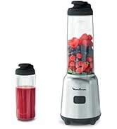 Moulinex Mix & Move Blender mixeur, 300 W, Capacité totale 0,8 L, Capacité utile 0,6 L, 2 bouteil...