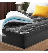 BEDLORE Surmatelas 180 X 200cm, Double Couche de 10 cm (5 cm de Mousse à Mémoire de Forme Gel + 5...