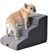 EHEYCIGA Escalier pour Chiens et Chats, Rampe pour Chien 3 Marches, Mousse Haute Densité, Surface...