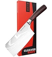 Matakumi Couperet de cuisine 18 cm Lame - Couteau de cuisine professionnel extra affûté en acier...