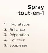 Six flacons de produits disposés en deux rangées, présentant différentes variantes d'une gamme de produits de soins capillaires. Les bouteilles présentent des couleurs bordeaux, beiges et roses.