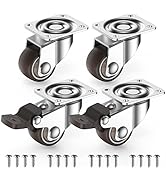 Holkie Lot de 4 roulettes pour meubles avec frein de sécurité 25 mm
