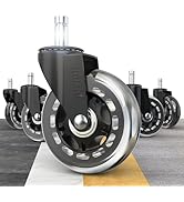 Holkie Lot de 5 roulettes de rechange pour chaise de bureau 11 x 22 mm