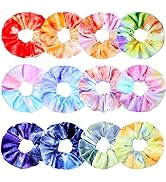 Kavya Lot de 12 élastiques à cheveux en flanelle pour femme