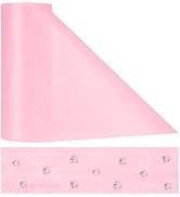 Anstore Chemin de table en non-tissé Rose 23 cm x 30 m + 150 cœurs décoratifs réutilisables